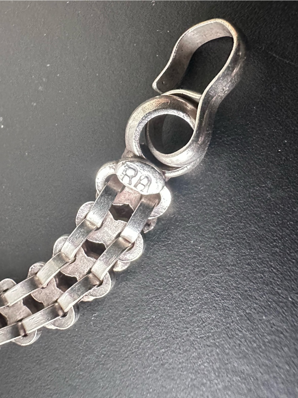 ANTIQUE STAMPED RAJASTHAN RARE BRACELET (HEAVY) HIGH GRADE COIN SILVER 800-900 - Picture 4 of 7
